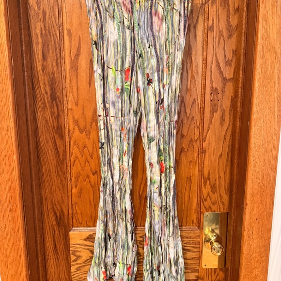 Julia Heuer Daliah Pleated Botanical Print Trousers "Marie" Size S/M - Picture 5 of 8